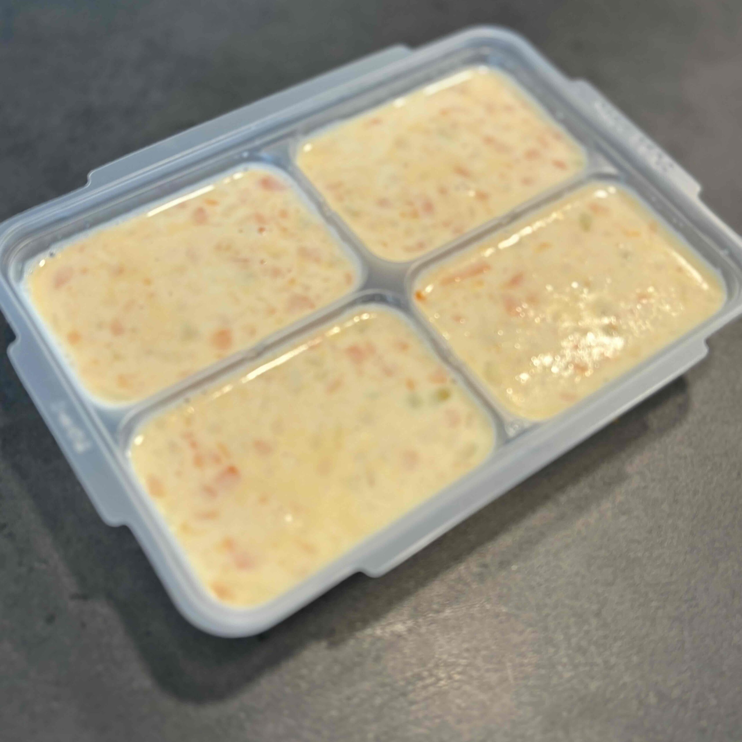 レコルトで作った離乳食（さつまいもと鮭のシチュー）